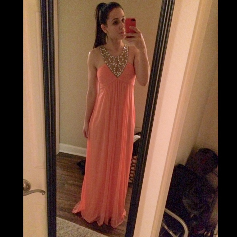 Cache Evening Gown, Coral - FREE SHIPPING b4 7-15